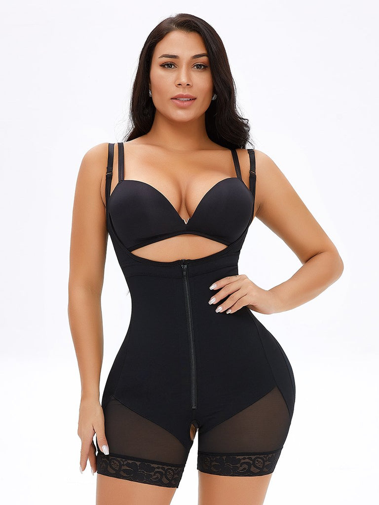 Hip Tight fitting Breasted Zipper Body Shaper