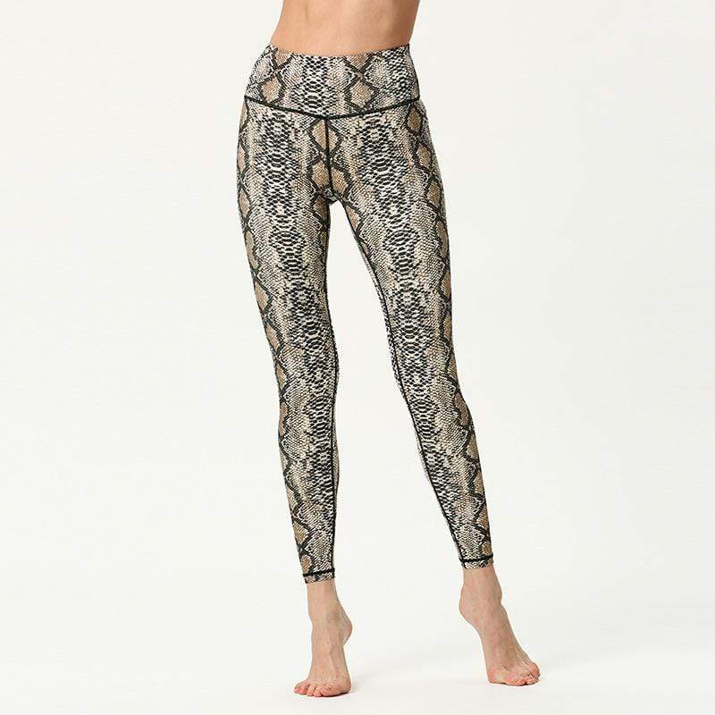 Snakeskin Print Yoga Pants