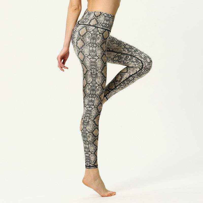 High waisted Print Tight Training Exercise Pants