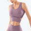 Solid Color Backless Sports Bra