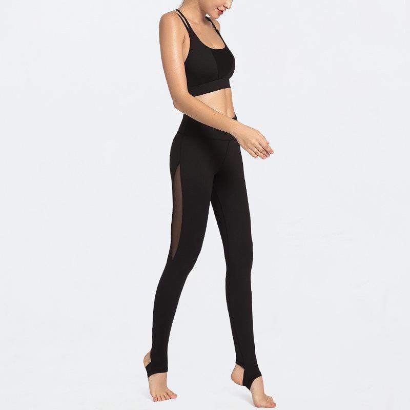 Tight Mesh Fitness Running Two Piece Set