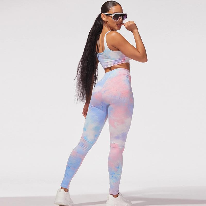 Tie dyed Backs Casual Yoga Suit