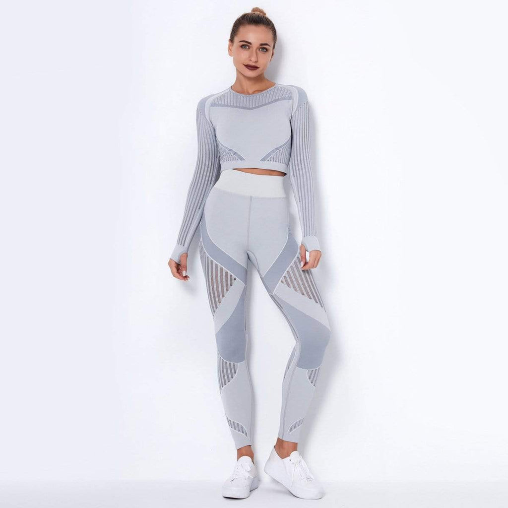 High Waisted Hollow Training Sports Suit