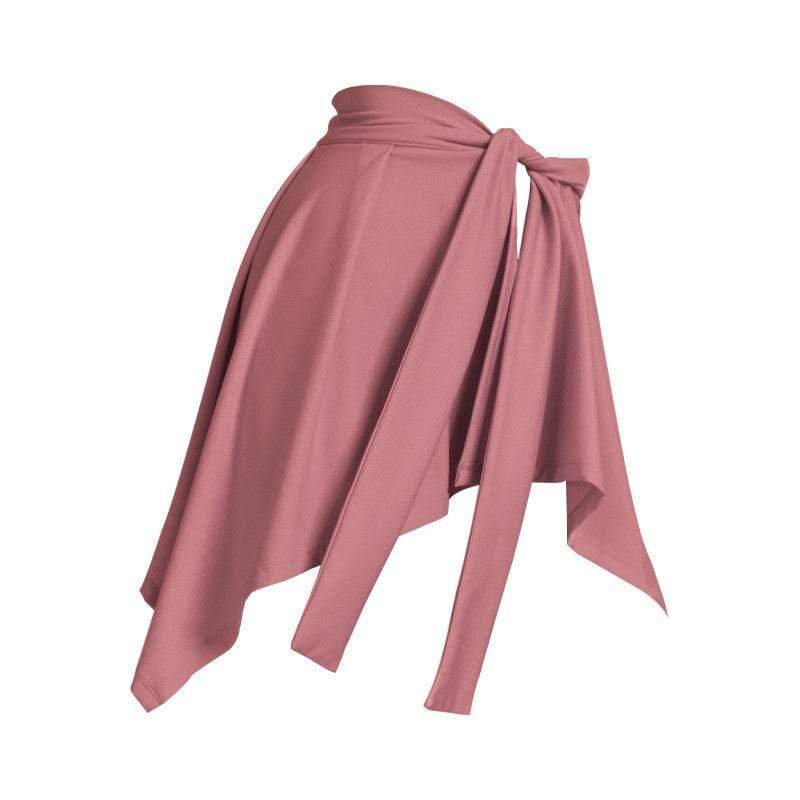 Solid Color Dance Sports Fitness Yoga Skirt