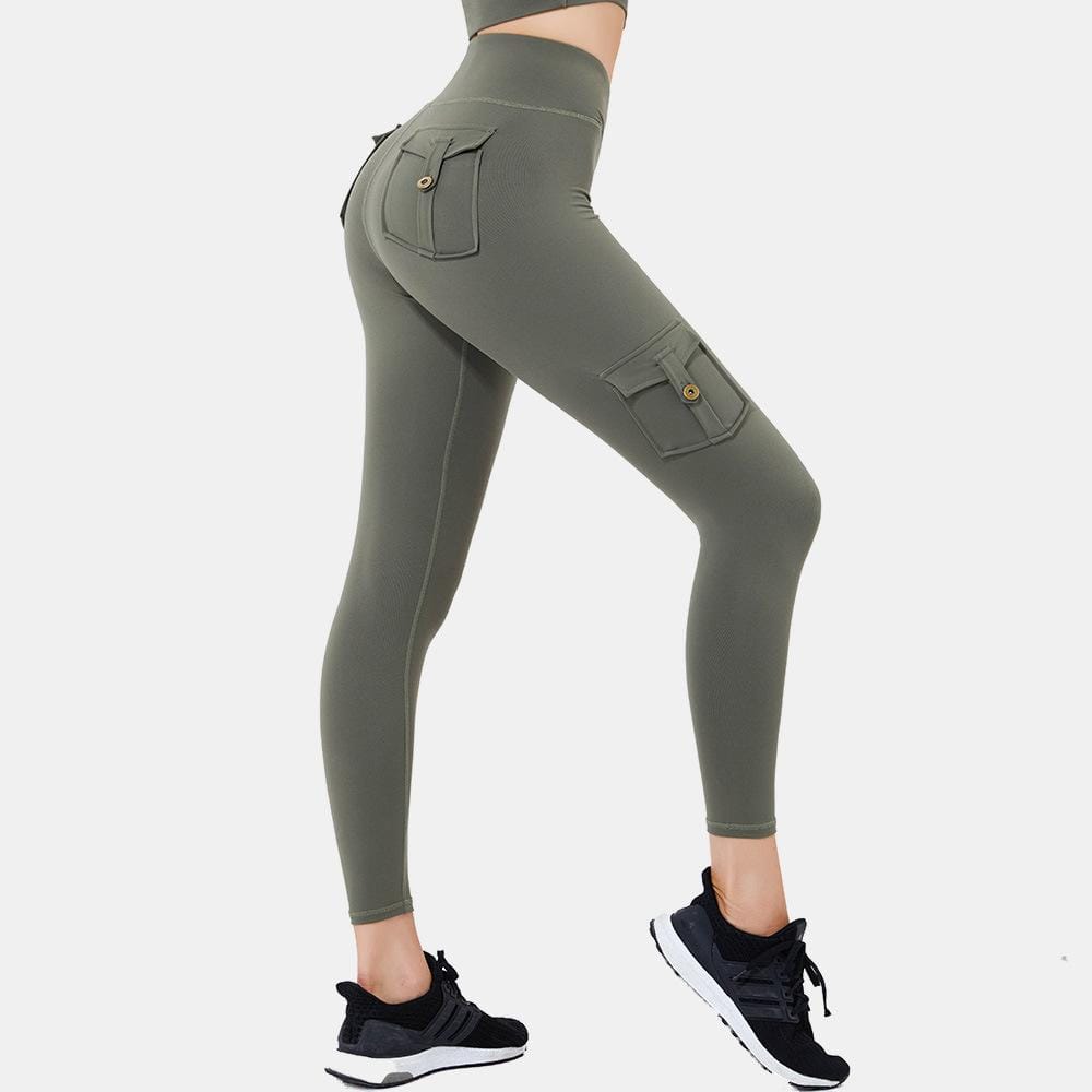 Pocket high waist hip sexy exercise gym pants