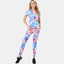 Ink Printed Tight Yoga Suit
