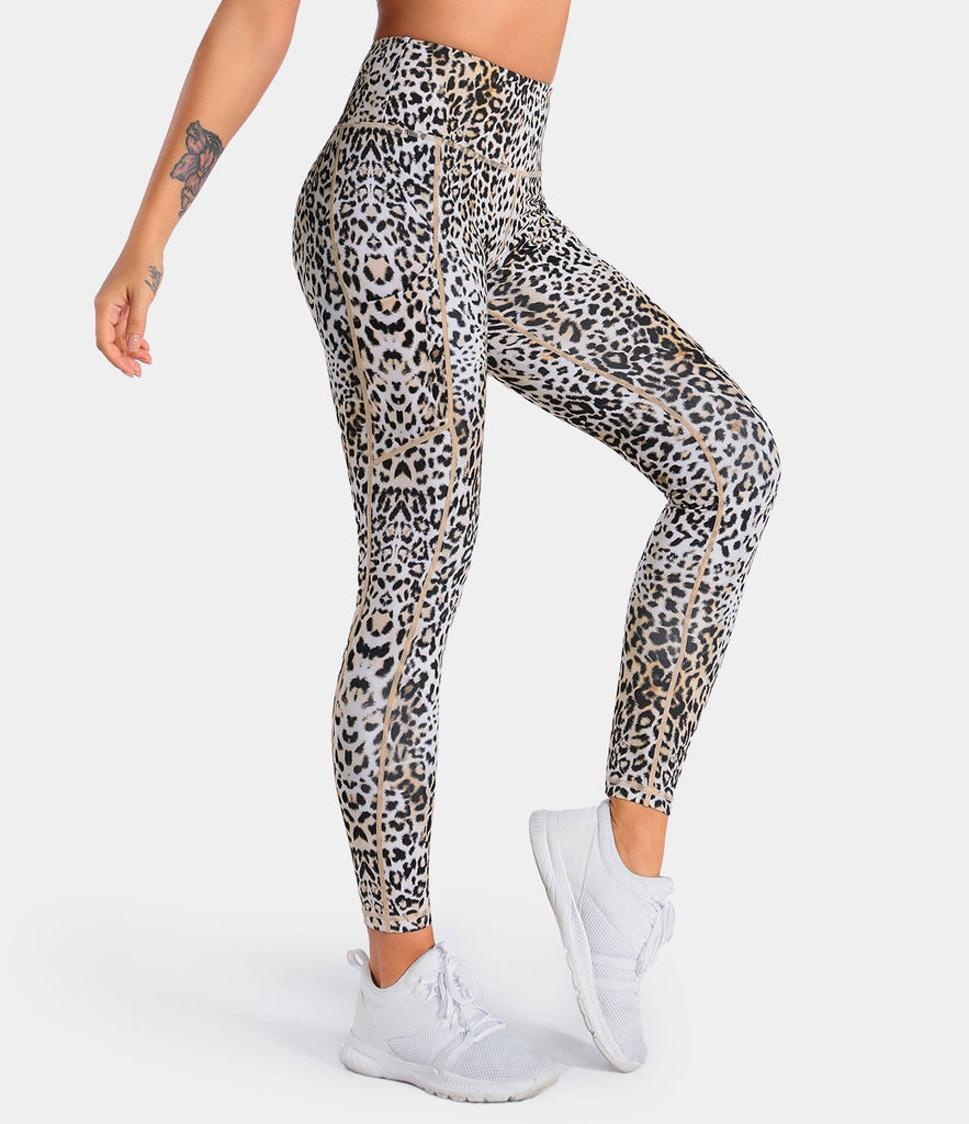 Bloom High Waisted Side Pocket Leopard Print Leggings