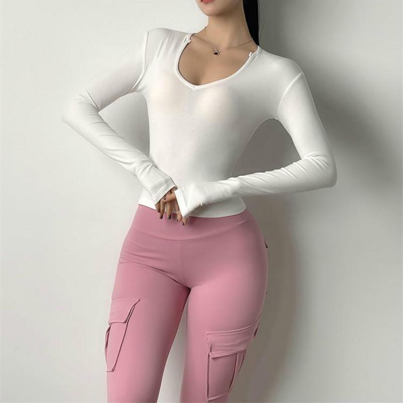 High Waist Tight fitting Quick drying Sports Yoga Long Sleeves