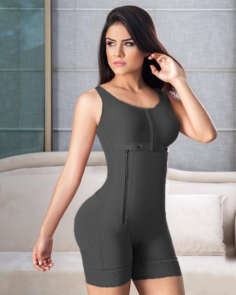 Women Side Zipper Adjustable Breast Support Shaperwear
