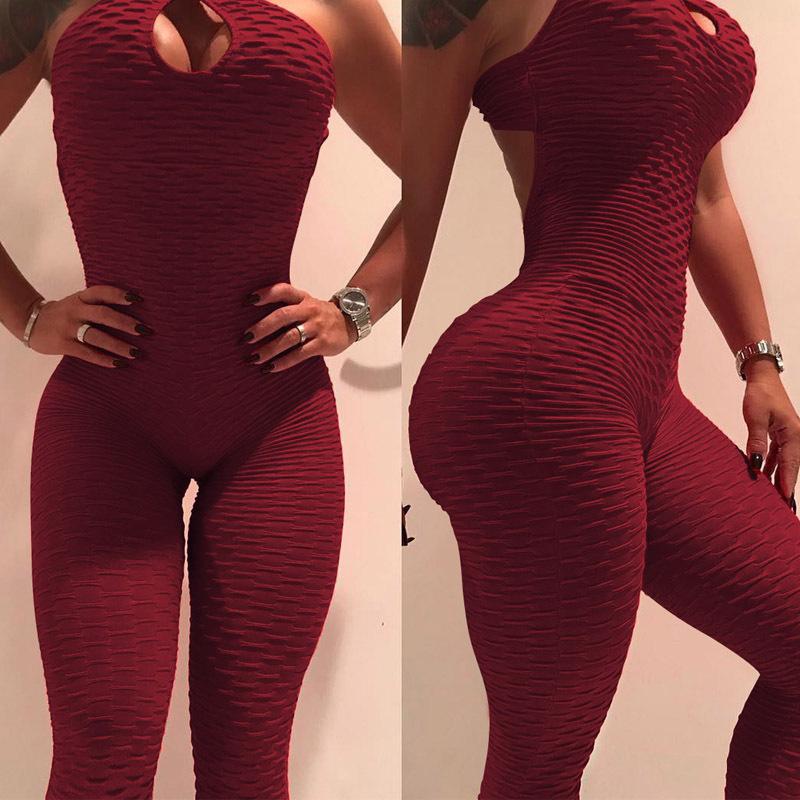 Sexy One piece Fitness Printing Jumpsuit