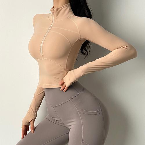 Standing Collar Tight fitting Quick dry Exercise Yoga Jacket