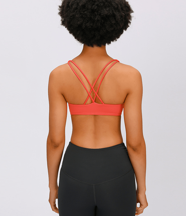 Bloom Round Neck Crisscross Strappy Low Support Sports Bra