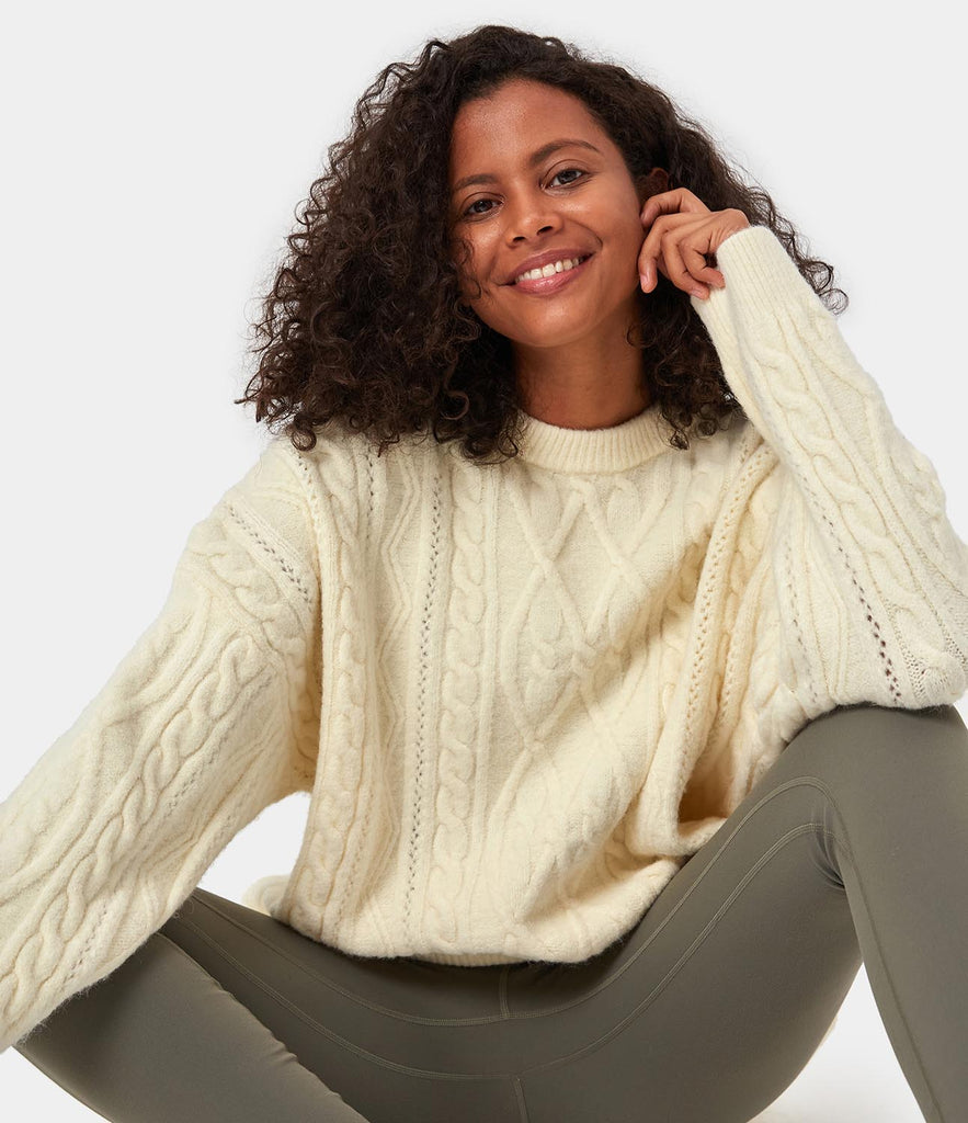 Longline Cable Knitted Sweater